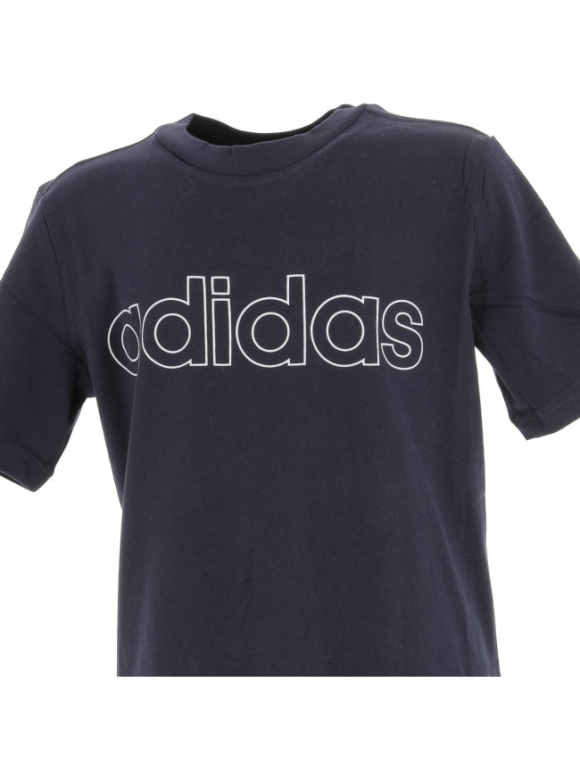 T shirt linear bleu marine enfant - Adidas