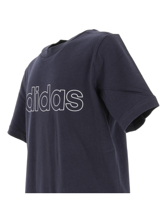 T shirt linear bleu marine enfant - Adidas