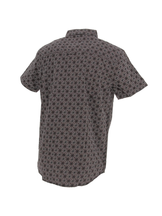 Chemise manches courtes rm 4642 imprimé noir - RMS26