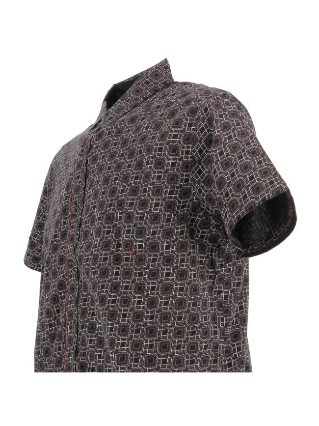 Chemise manches courtes rm 4642 imprimé noir - RMS26