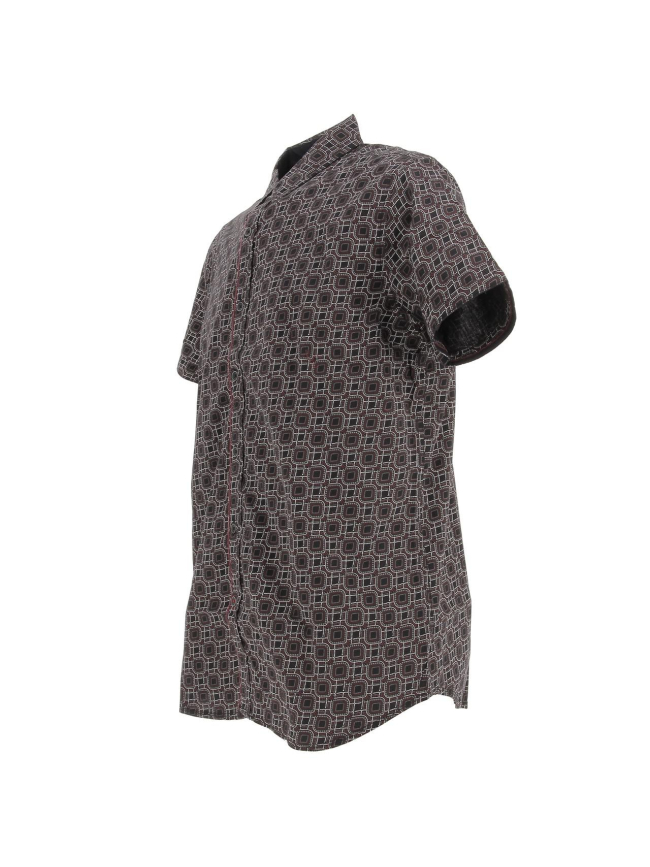 Chemise manches courtes rm 4642 imprimé noir - RMS26