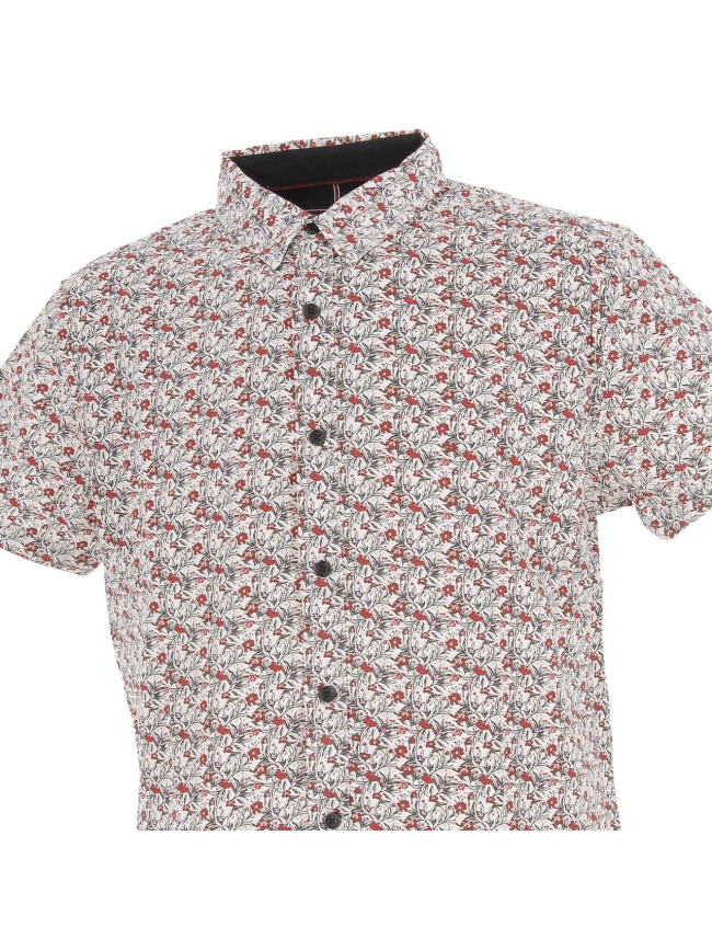 Chemise manches courtes floral rouge homme - Rms 26