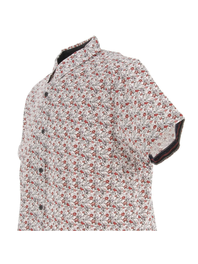 Chemise manches courtes floral rouge homme - Rms 26