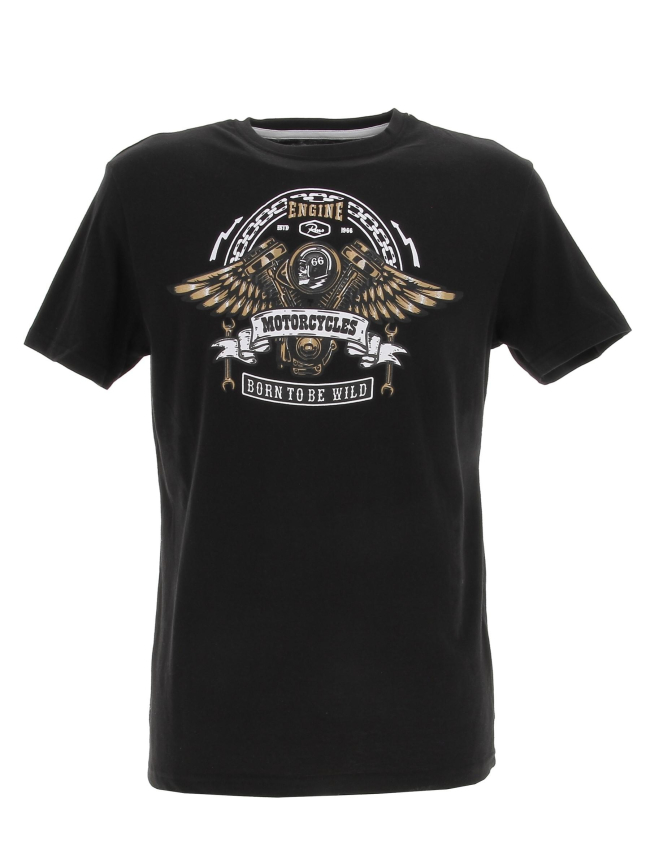 T-shirt biker 90971 noir homme - Rms 26