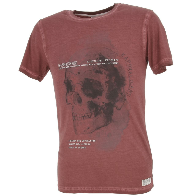 T-shirt roby rust bordeaux garçon - Kaporal