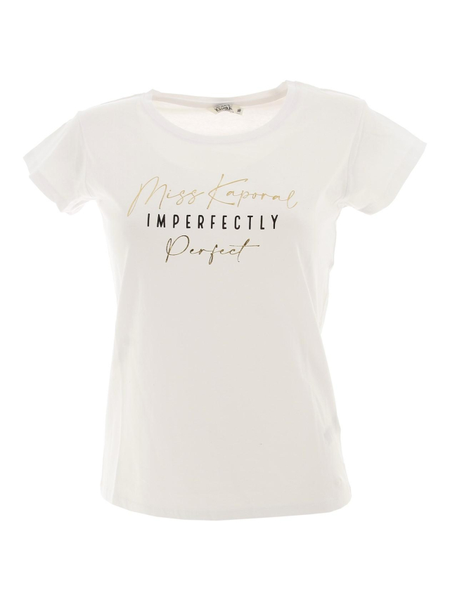 T-shirt love perfect blanc fille - Kaporal