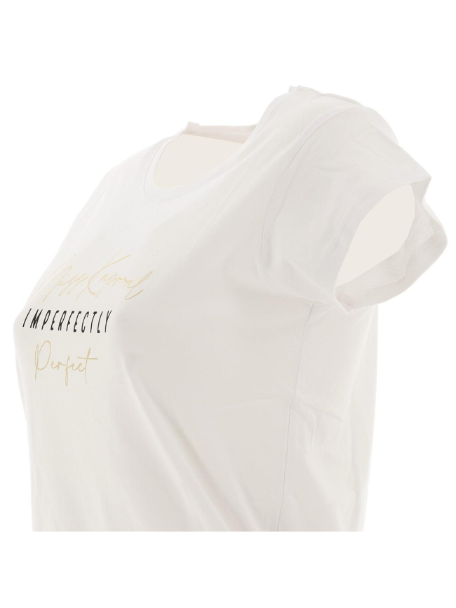 T-shirt love perfect blanc fille - Kaporal