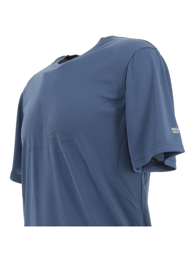 T-shirt de randonnée fingal organic bleu homme - Regatta