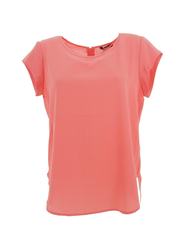 T-shirt vic tea rose femme - Only