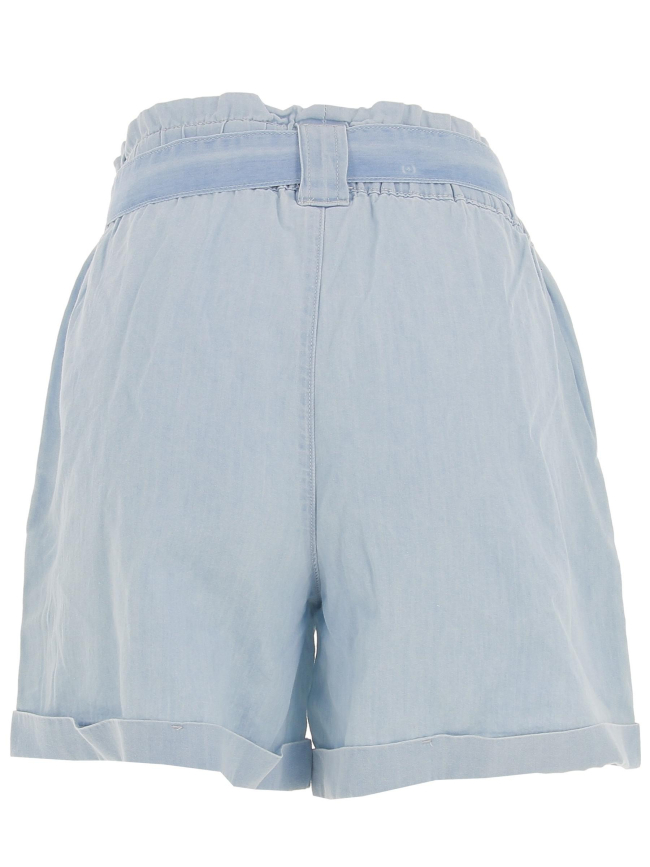 Short ceinture bea denim bleu femme - Only