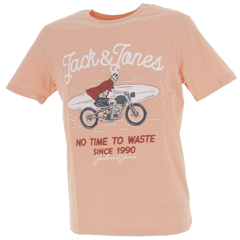 T-shirt venice bones orange homme - Jack & Jones