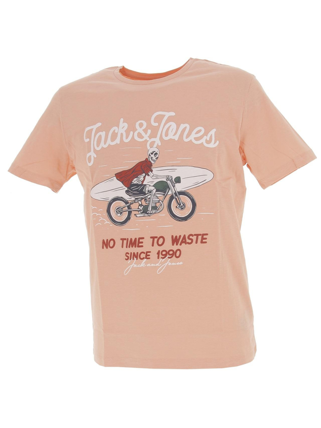 T-shirt venice bones orange homme - Jack & Jones