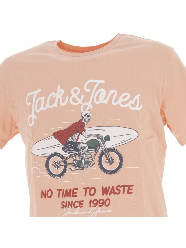 T-shirt venice bones orange homme - Jack & Jones