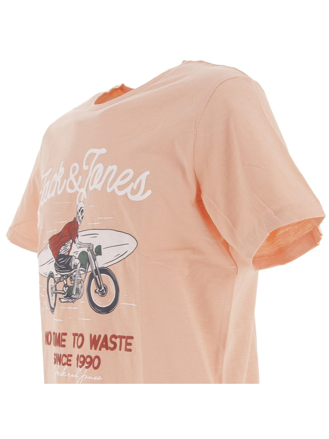 T-shirt venice bones orange homme - Jack & Jones