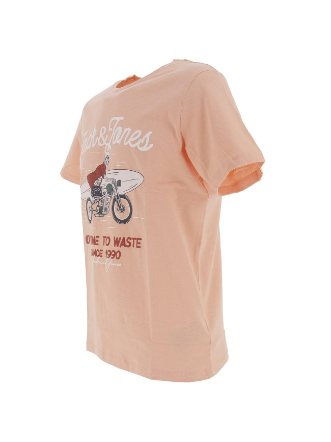 T-shirt venice bones orange homme - Jack & Jones