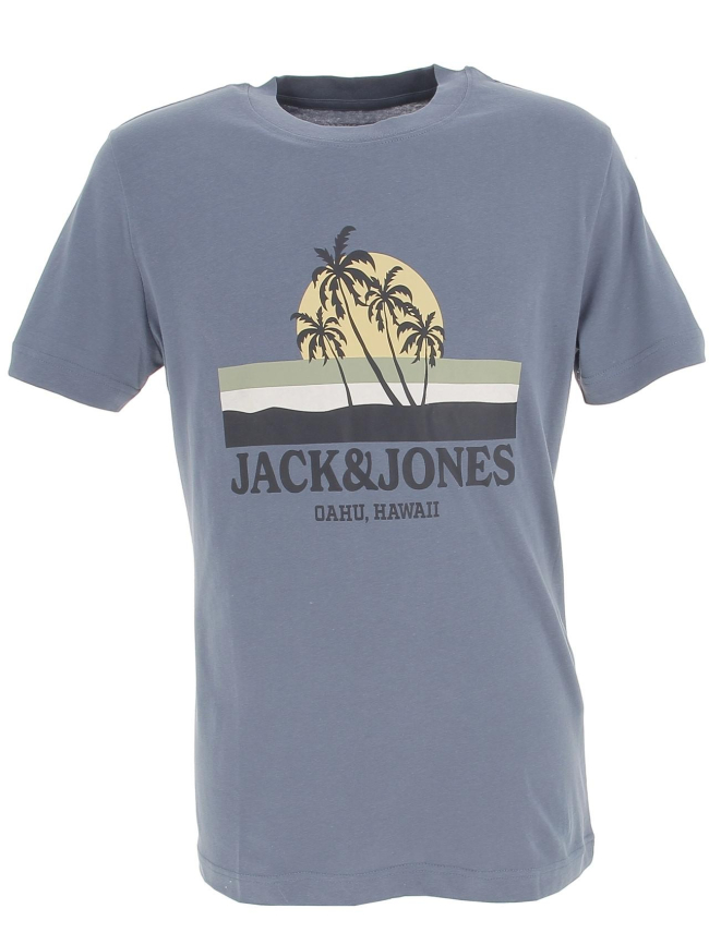 T-shirt malibu branding bleu homme - Jack & Jones