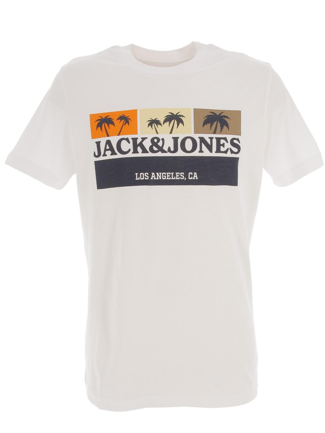 T-shirt malibu branding blanc homme - Jack & Jones