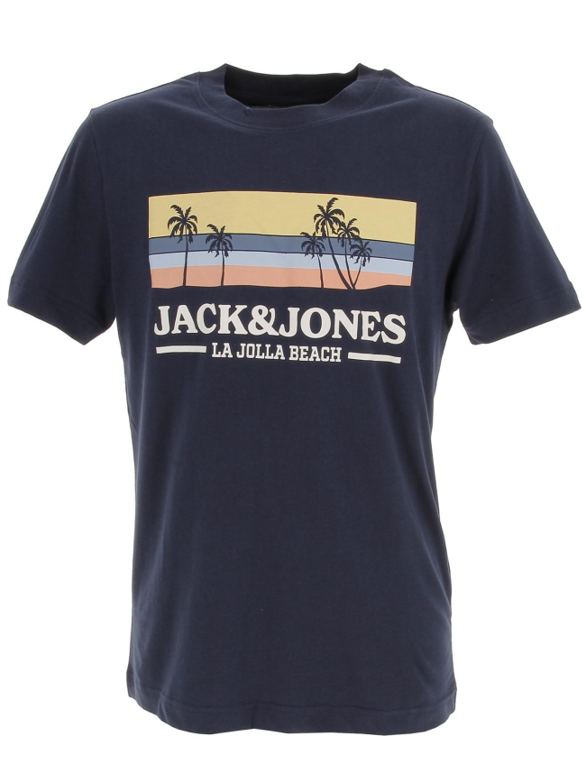 T-shirt malibu branding bleu marine homme - Jack & Jones