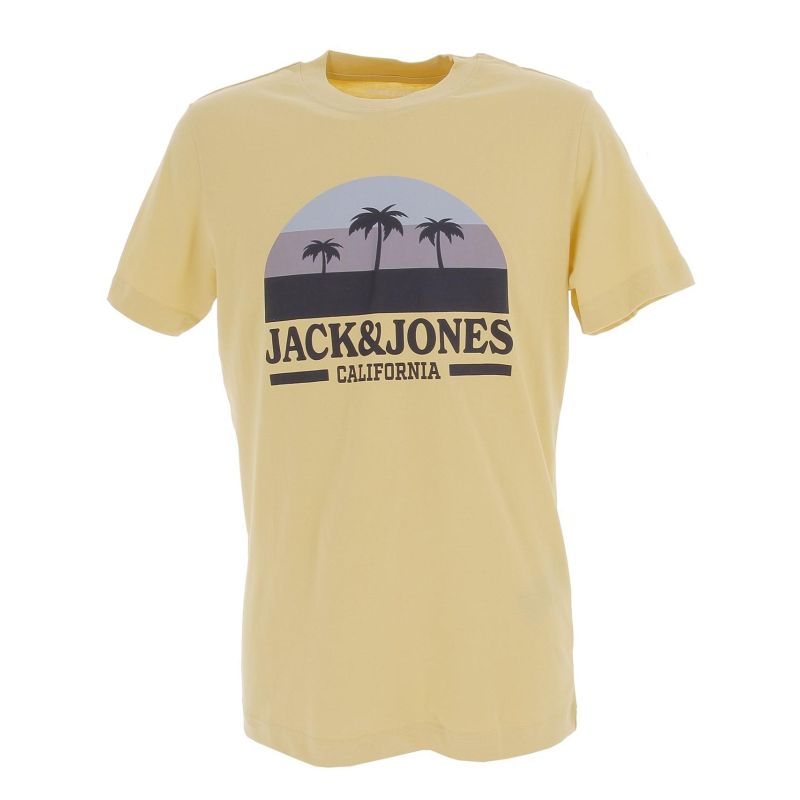 T-shirt malibu branding jaune homme - Jack & Jones