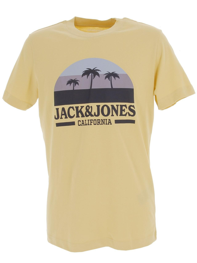 T-shirt malibu branding jaune homme - Jack & Jones