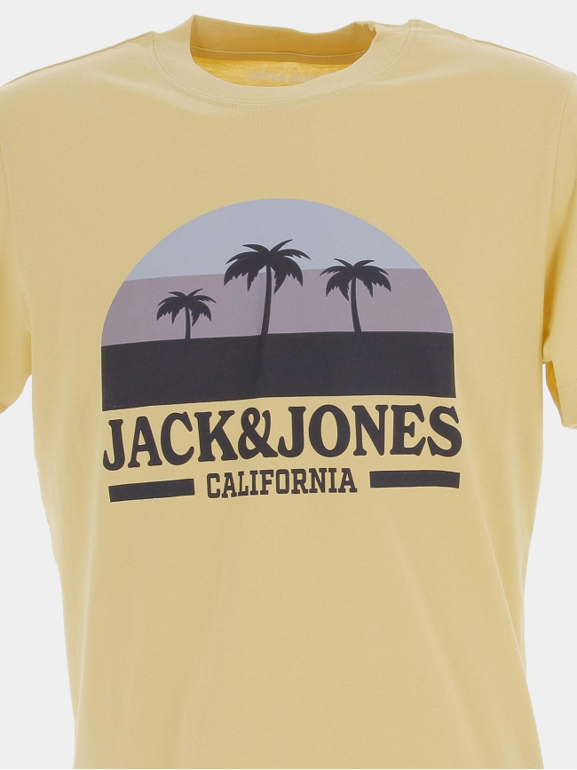 T-shirt malibu branding jaune homme - Jack & Jones