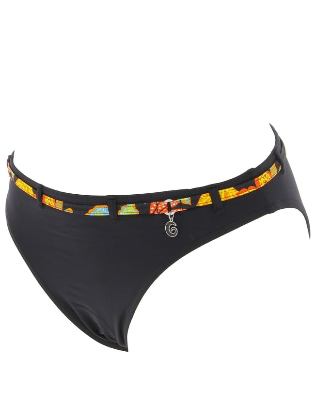 Maillot de bain 2 pièces moose jaune noir femme - Grain De Sable