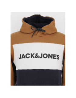 Sweat à capuche blocking marron homme - Jack & Jones