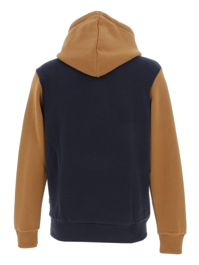 Sweat à capuche blocking marron homme - Jack & Jones