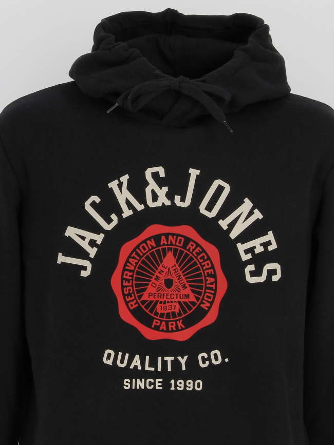 Sweat à capuche logo noir homme - Jack & Jones