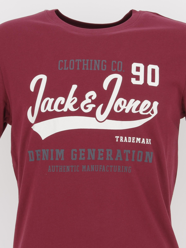 T-shirt logo bordeaux homme - Jack & Jones