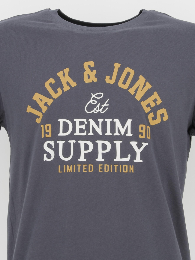 T-shirt logo gris anthracite homme - Jack & Jones