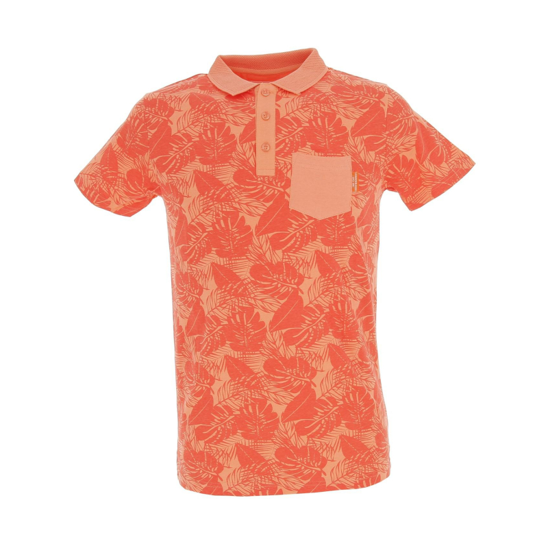 Polo player orange homme - La Maison Blaggio