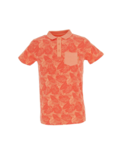 Polo player orange homme - La Maison Blaggio