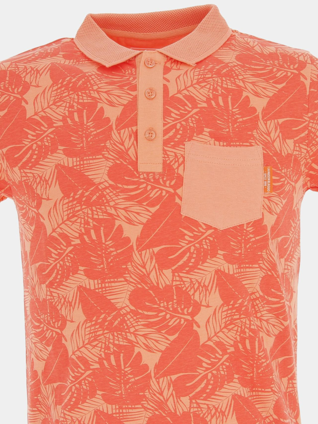 Polo player orange homme - La Maison Blaggio