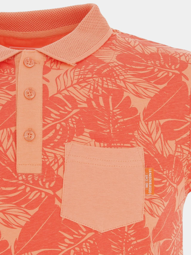 Polo player orange homme - La Maison Blaggio