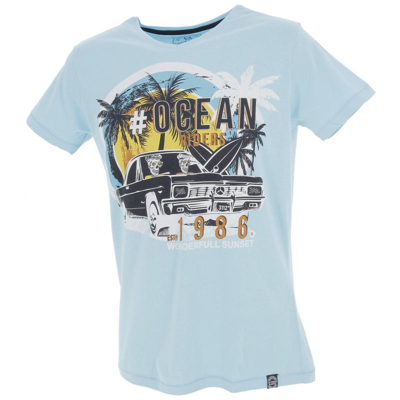 T-shirt melrose sky bleu homme - La Maison Blaggio