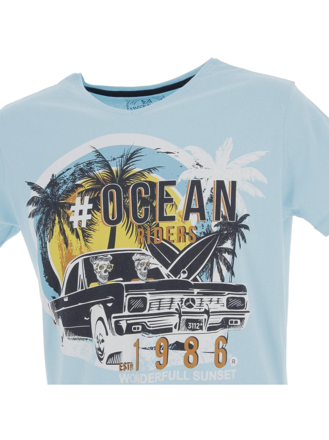 T-shirt melrose sky bleu homme - La Maison Blaggio