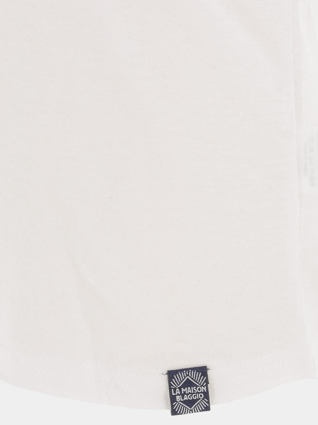 T-shirt mebano blanc homme - La Maison Blaggio