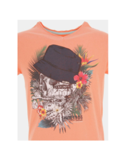 T-shirt mebano corail orange homme - La Maison Blaggio