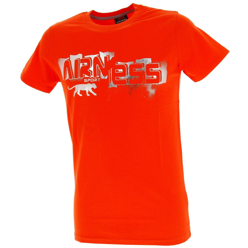 T-shirt logo sérigraphié subversive orange homme - Airness