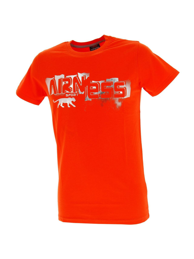 T-shirt logo sérigraphié subversive orange homme - Airness