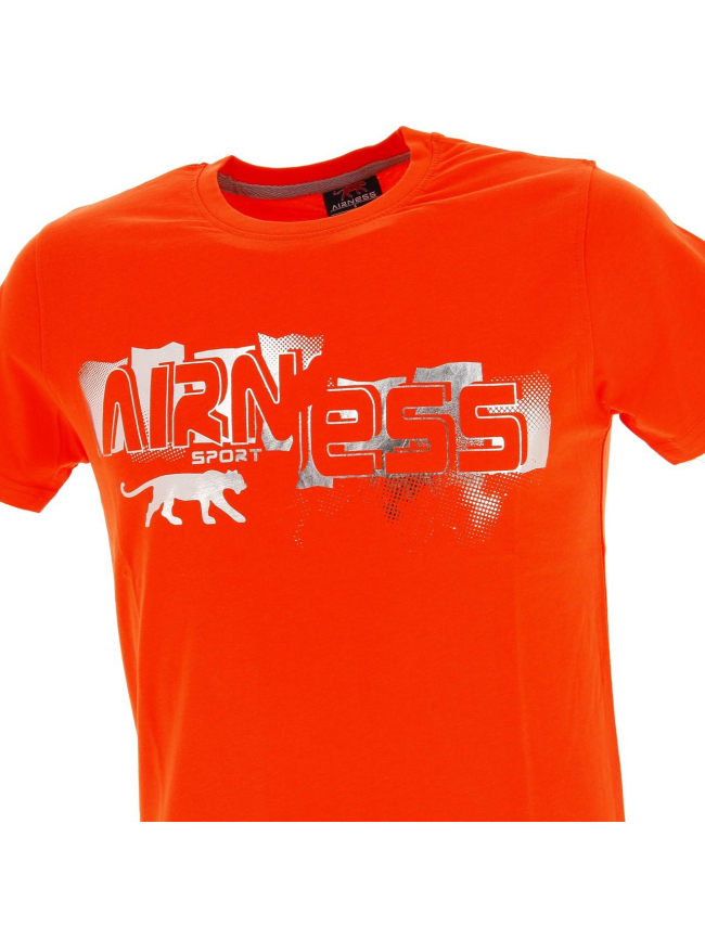 T-shirt logo sérigraphié subversive orange homme - Airness