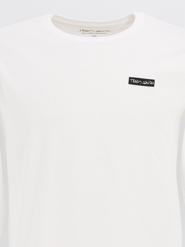T-shirt manche longue nark blanc garçon - Teddy Smith
