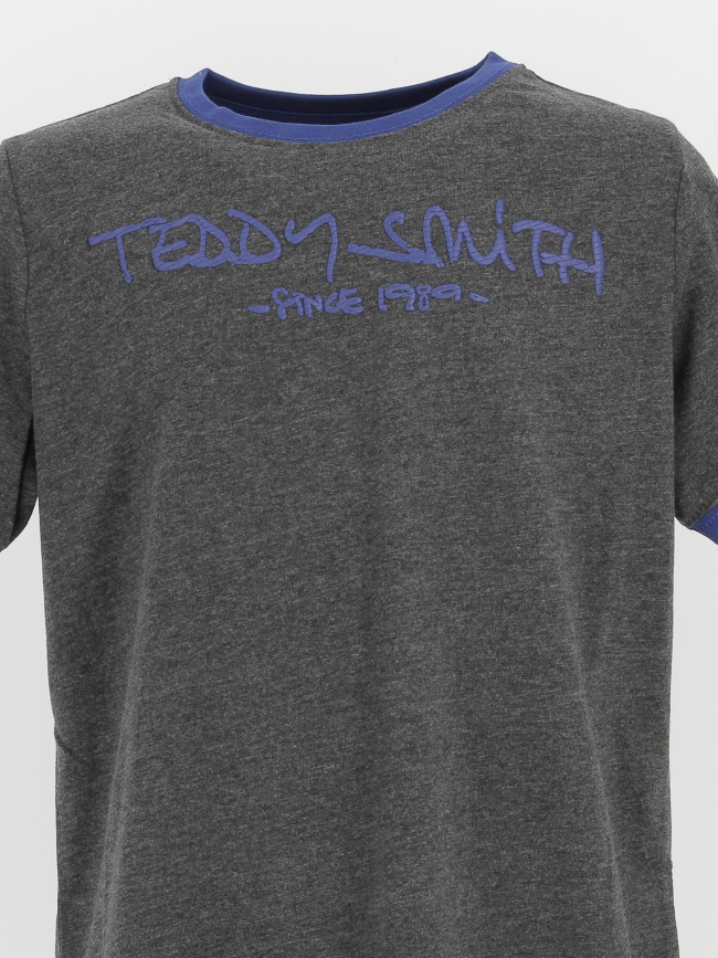 T-shirt ticlass 3 gris anthracite enfant - Teddy Smith