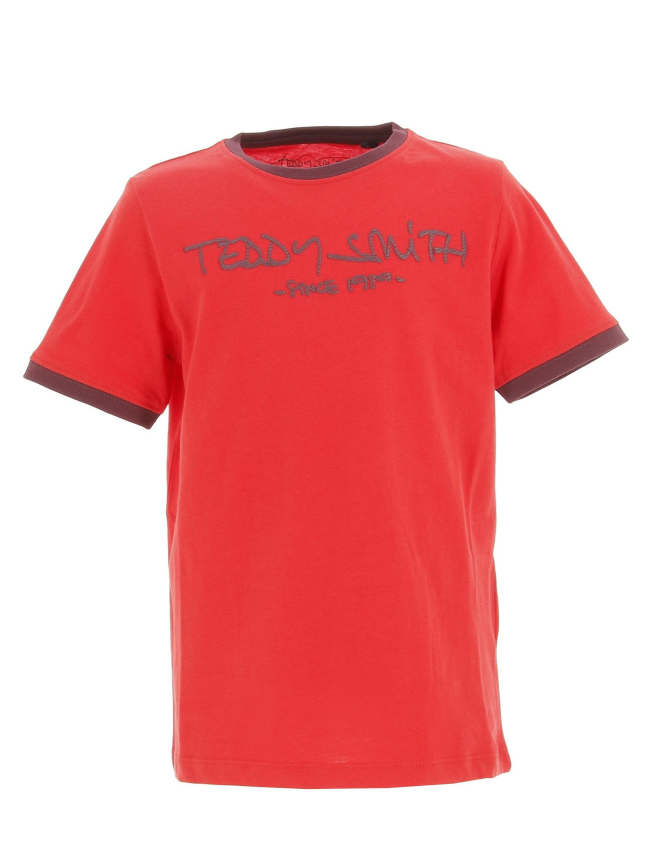 T-shirt ticlass 3 rouge garçon - Teddy Smith