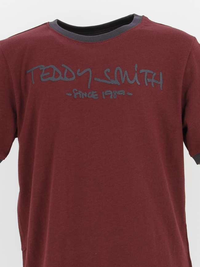 T-shirt ticlass 3 bordeaux enfant - Teddy Smith