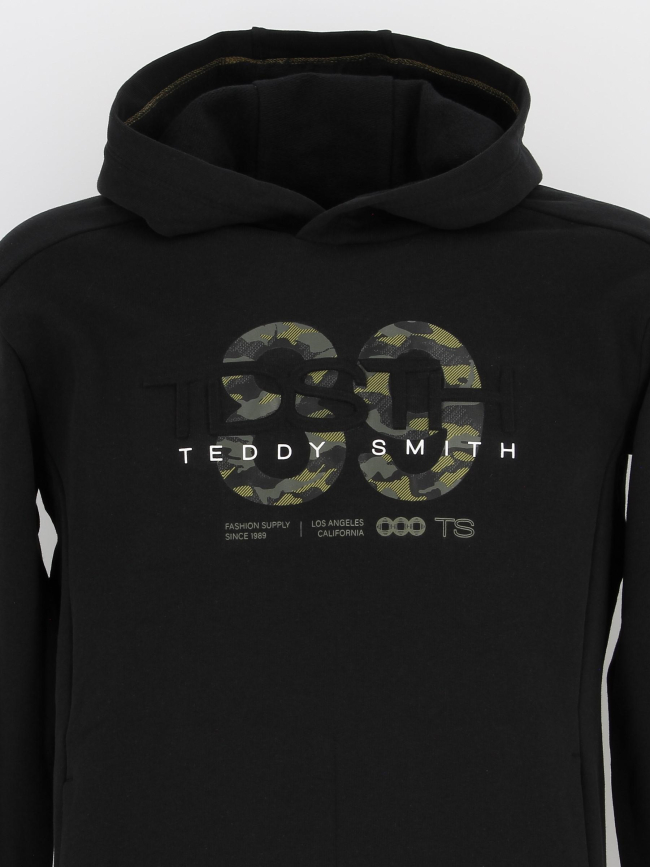 Sweat à capuche alt noir garçon - Teddy Smith