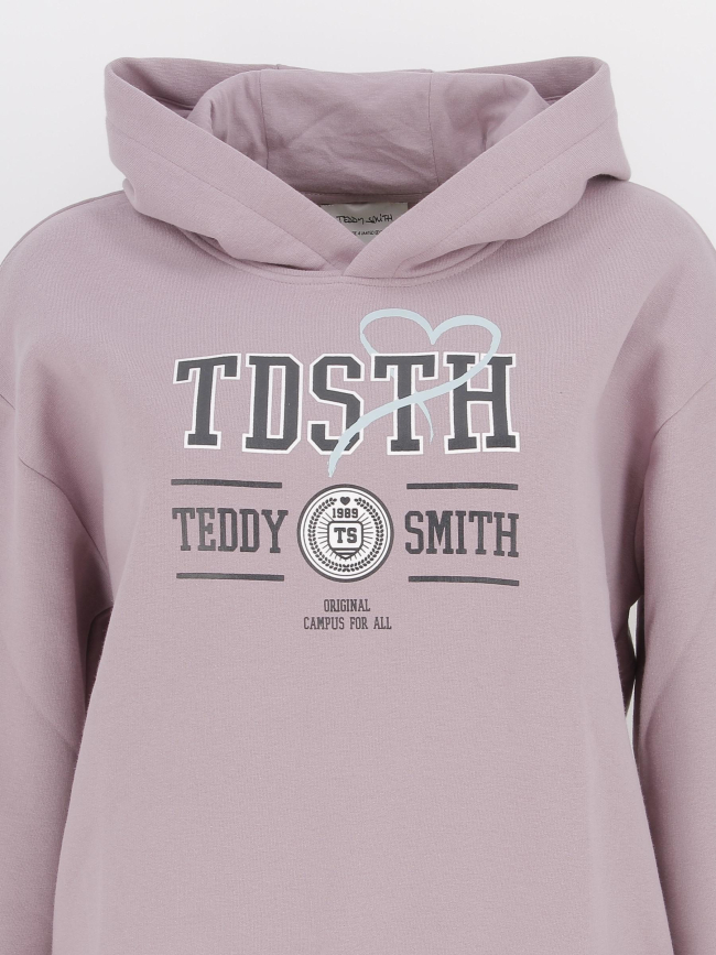 Sweat à capuche sio parme violet fille - Teddy Smith