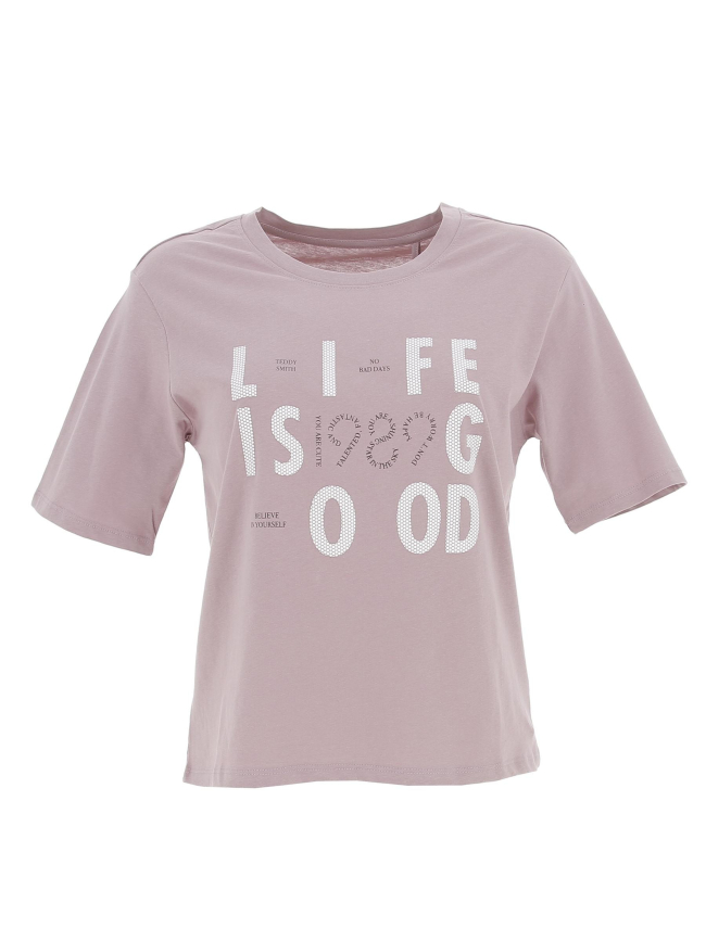 rose Rose Galeries Lafayette Fille Vêtements Tops & T-shirts Tops Débardeurs Débardeur impression logo pailleté ton sur ton fille 
