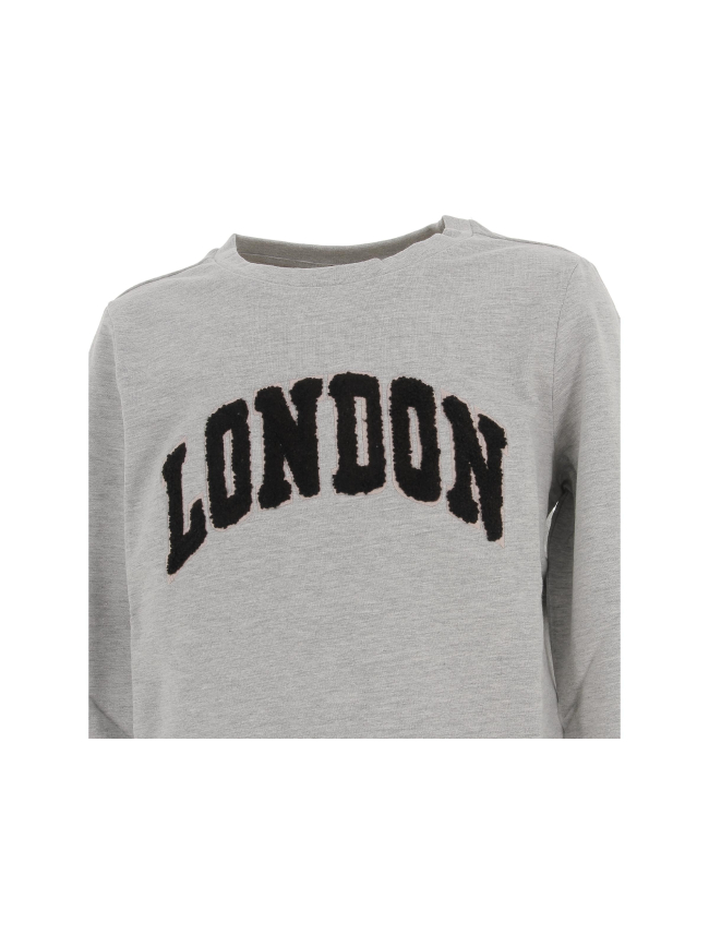 Sweat london laina gris fille - Only
